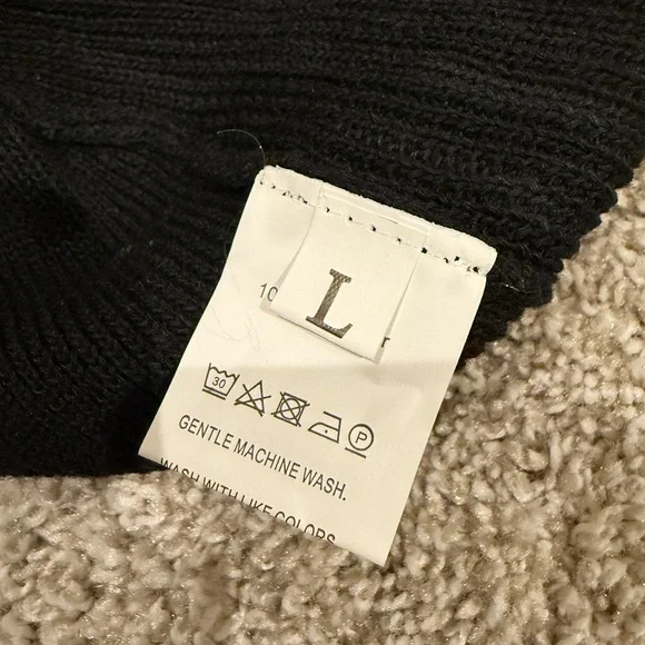 Nevaeha Black Knit Mini Dress with Buttons - Picture 7 of 9